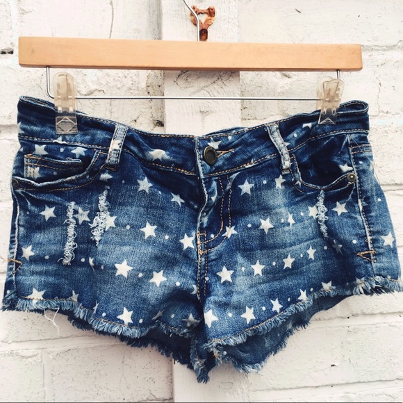 1st Kiss Pants - Brand New! 1st Kiss Star Denim Mini Shorts